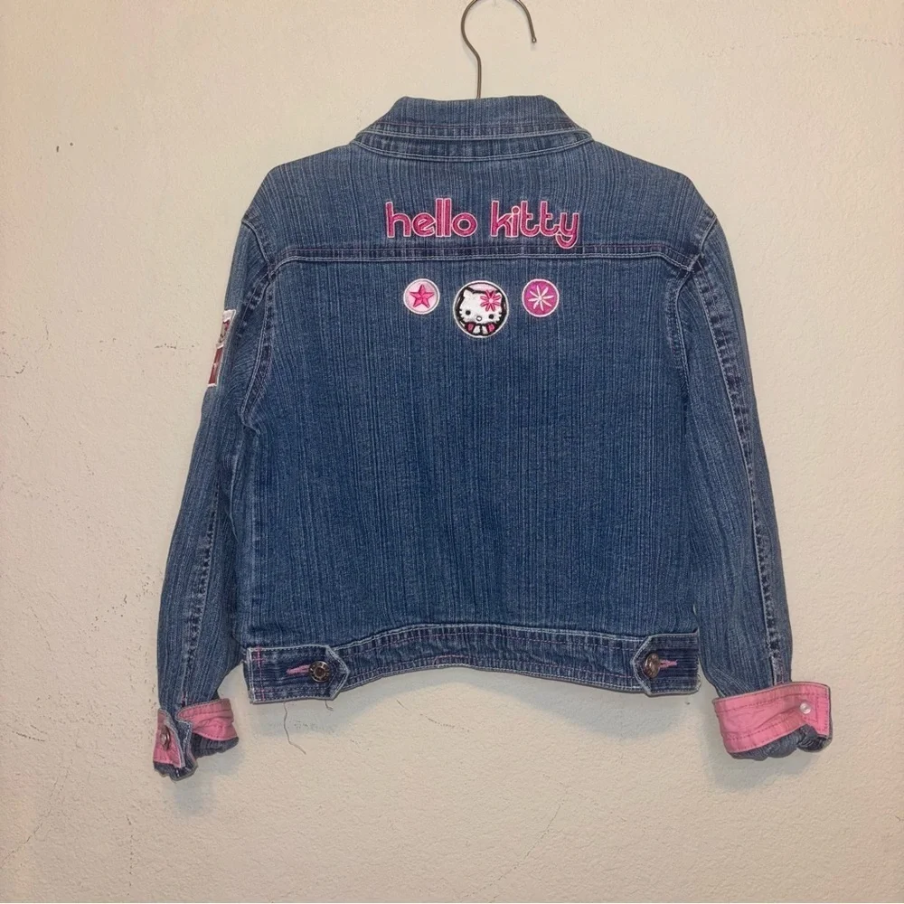 Sanrio Hello Kitty Denim Kids Jacket with Pink accents, size 7